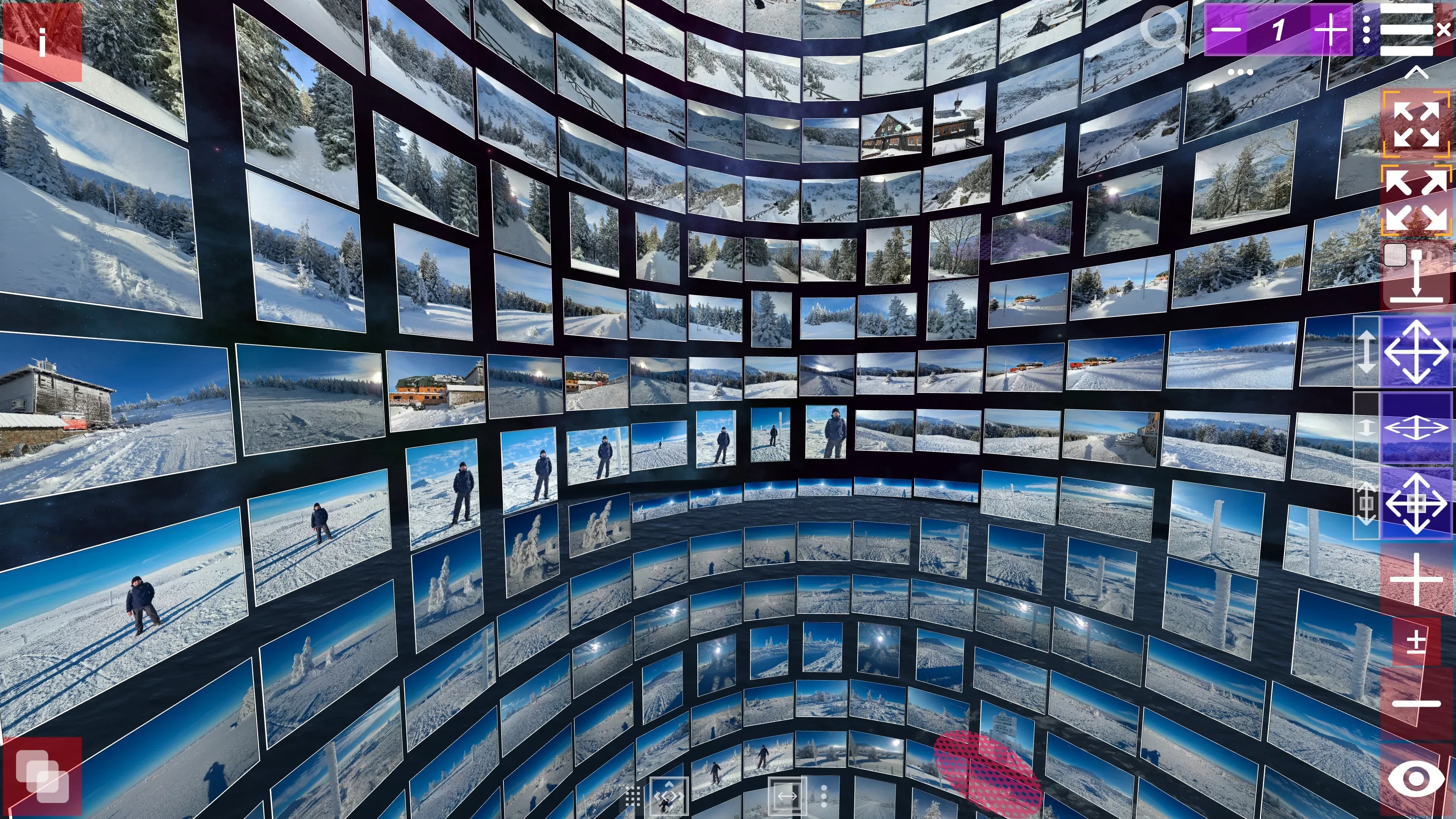 Album3D cylinder view screenshot - inside