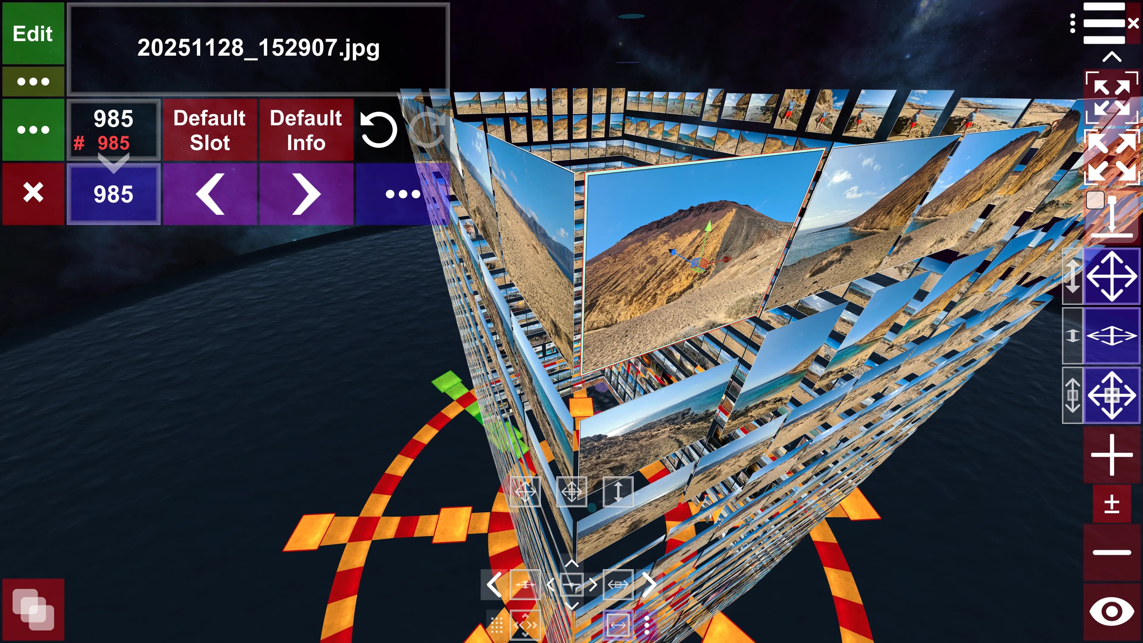 Album3D cylinder view screenshot - inside